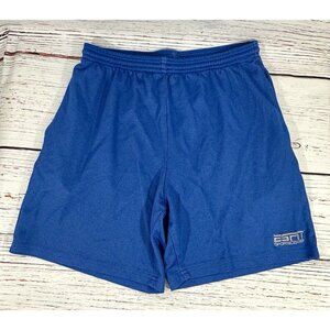 ESPN Shorts Mens Size Medium Blue Gym Basketball Mesh Short Sports Soft Lining